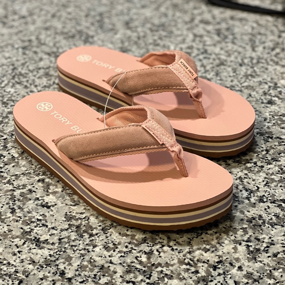 Tory Burch 70s platform flip flops